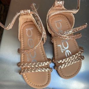 Bebe kids gold sandals